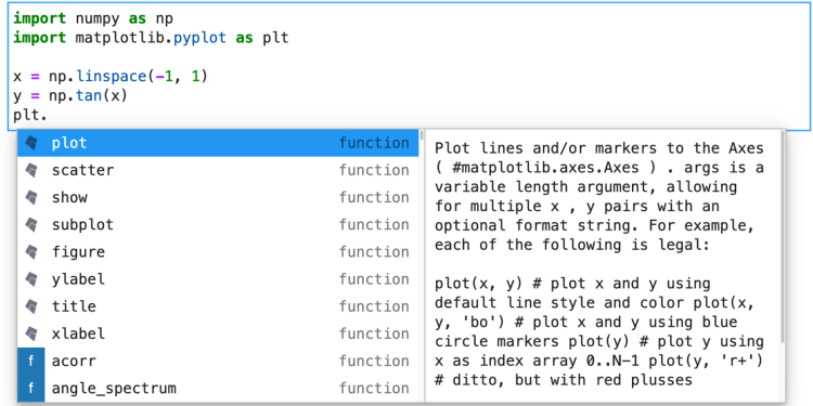 Kite JupyterLab code completions