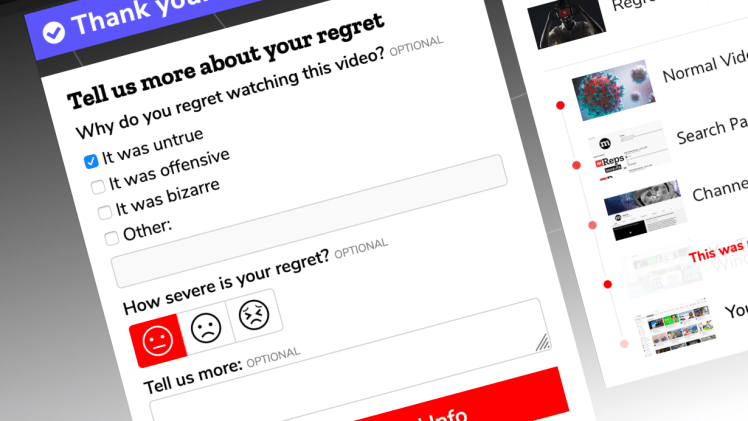 YouTube: RegretsReporter add-on from Mozilla
