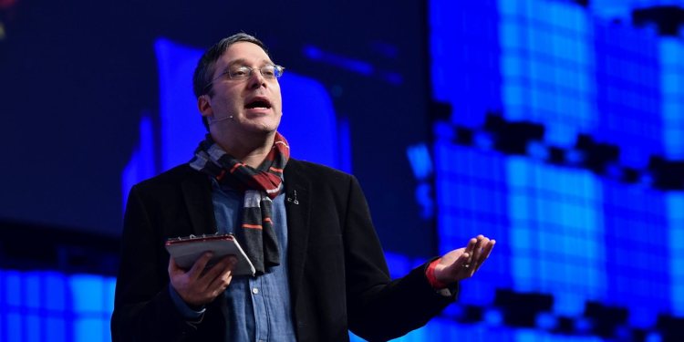 DUBLIN, IRELAND - NOVEMBER 5: Gary Marcus speaking during the Web Summit 2014