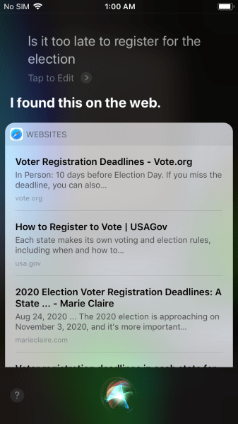 Siri elections
