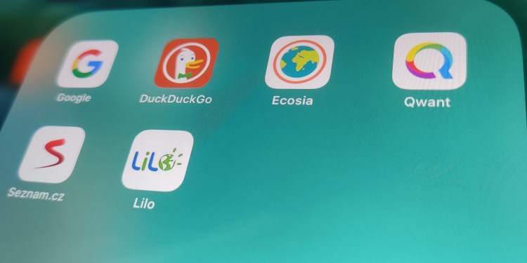 Google and alternative search engines: DuckDuckGo, Ecosia, Qwant, Lilo