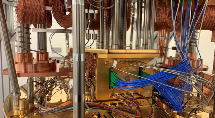 Intel's Horse Ridge II quantum computing chip is hiding under all that refrigeration, packaging, and wiring.