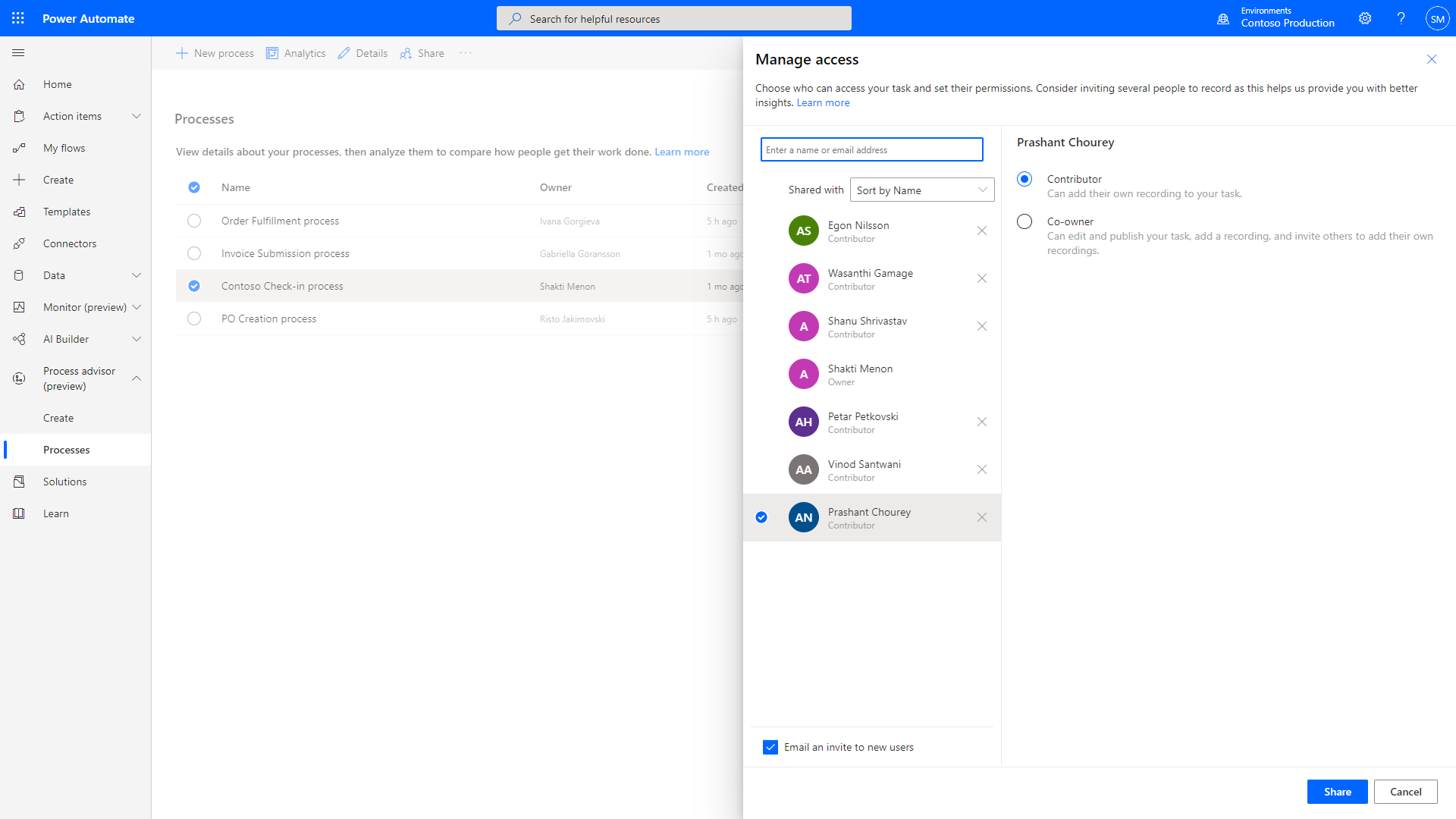 Power Automate manage access