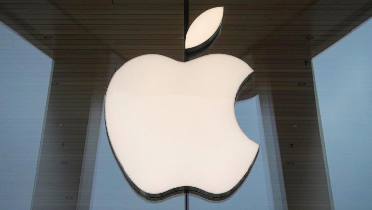 The Apple logo is seen at an Apple Store in Brooklyn, New York, U.S. October 23, 2020. 