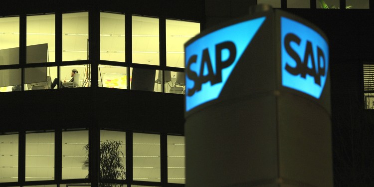 A view of the headquarters of SAP,, Germany's largest software company 