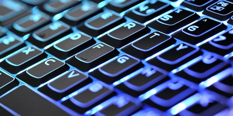 Alienware M18X laptop keyboard, Bath, July 7, 2011. (Photo by Simon Lees/PC Format Magazine via Getty Images)