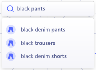 Synonyms example from Algolia