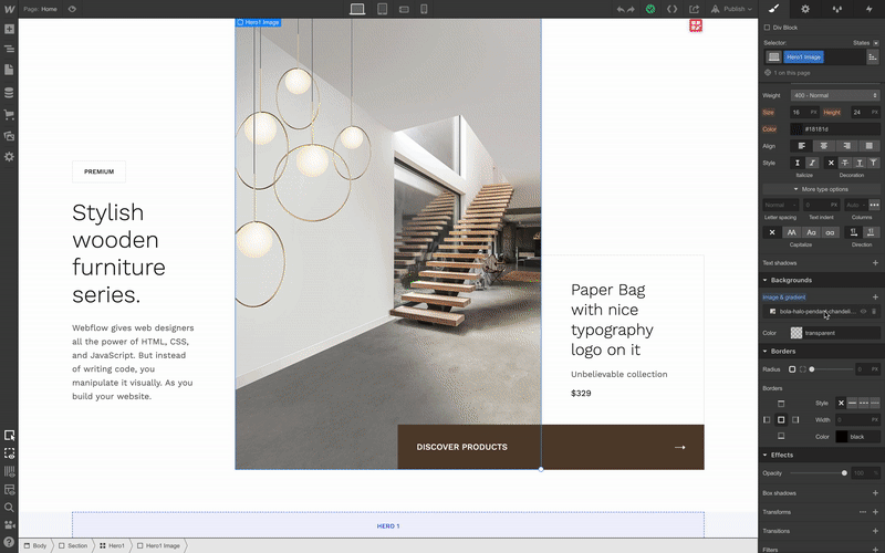 Weblow customization