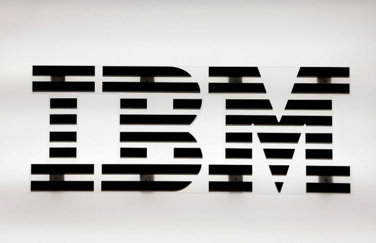 PARIS, FRANCE - MAY 16: The logo of the software and computer services company IBM is displayed during the 4th edition of the Viva Technology show at Parc des Expositions Porte de Versailles on May 16, 2019 in Paris, France. Viva Technology, the new international event brings together 9000 startups with top investors, companies to grow businesses and all players in the digital transformation who shape the future of the internet. (Photo by Chesnot/Getty Images)