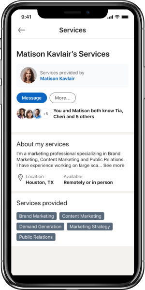 LinkedIn Service Pages