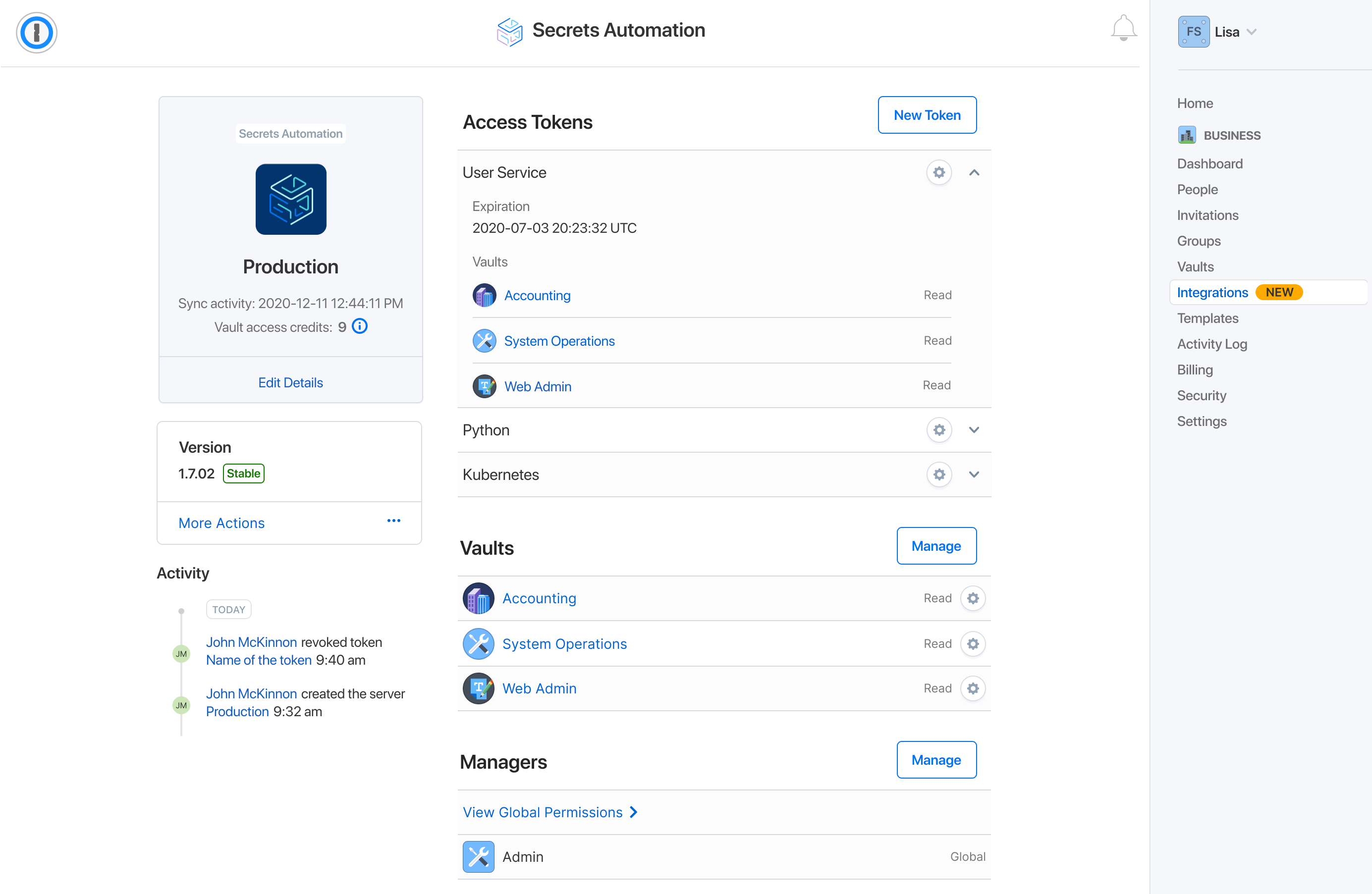 1Password: Secrets automation