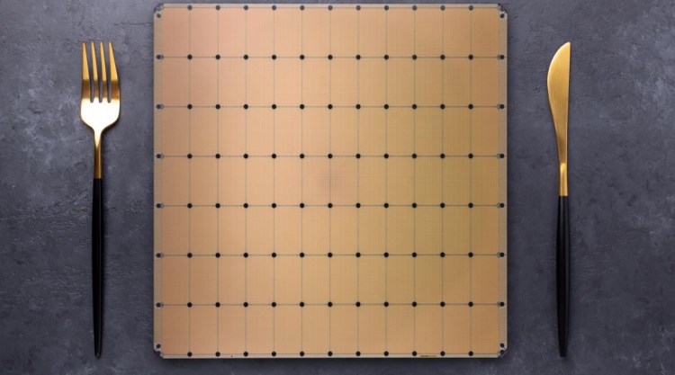Cerebras' CS-2 wafer-size chip.