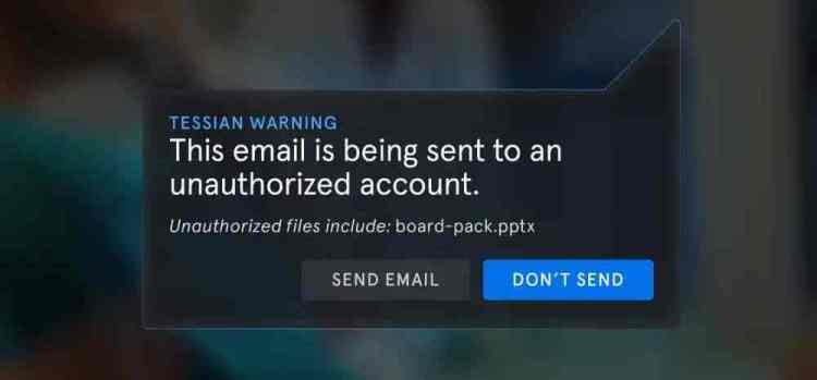 Tessian prevents misaddressed emails