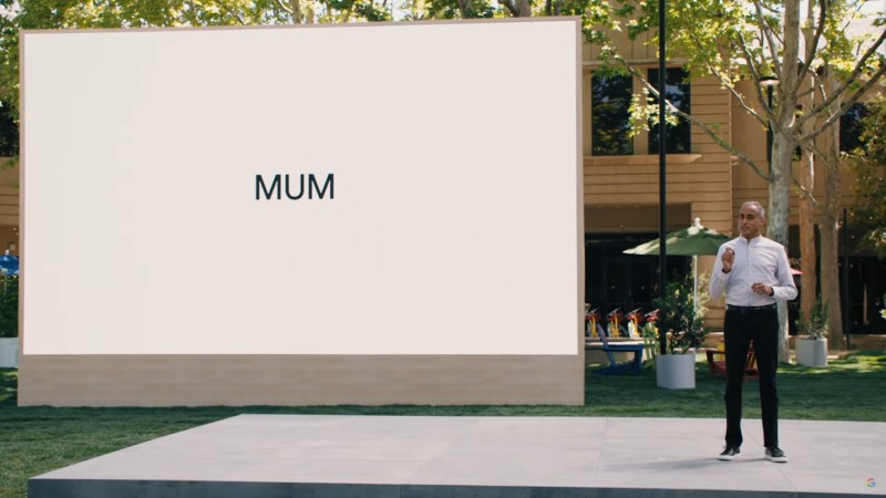 At Google I/O 2021, Prabhakar Raghavan, senior vice president at Google, presents on MUM