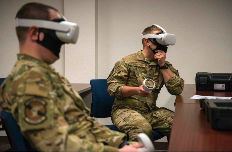 Air Force pilots do Moth + Flame VR training.