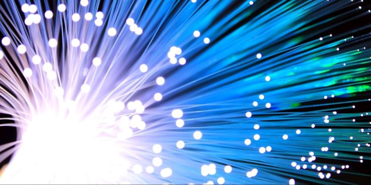Glowing fiber optic network
