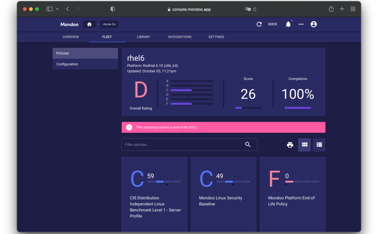 Mondoo: Asset overview