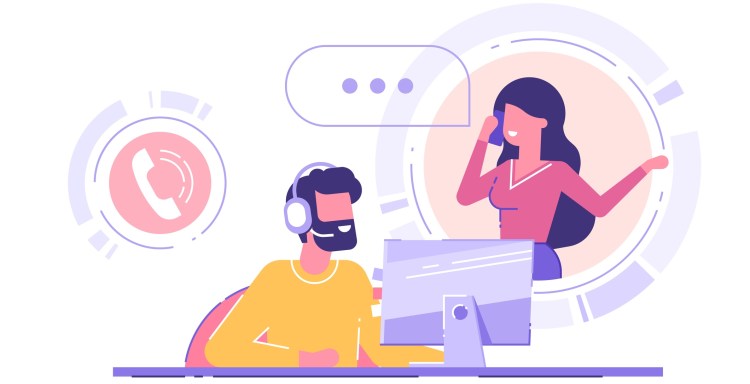 Contact center illustration