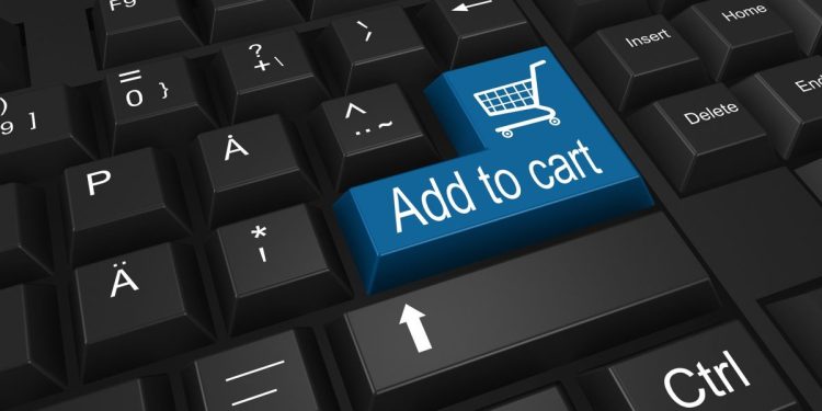 add to cart keyboard button showing ecommerce p