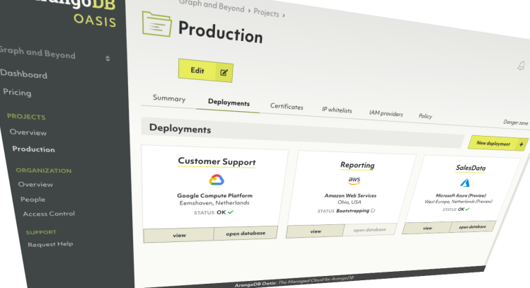 ArangoDB Oasis cloud edition