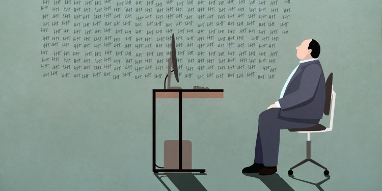Concept illustration representing people and data.