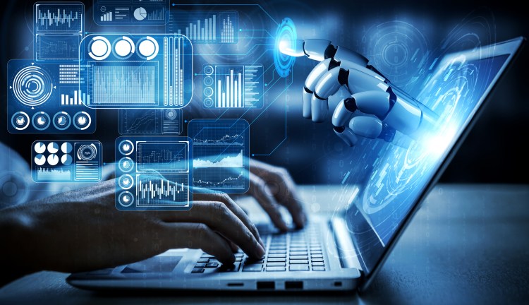 Future artificial intelligence robot and cyborg.