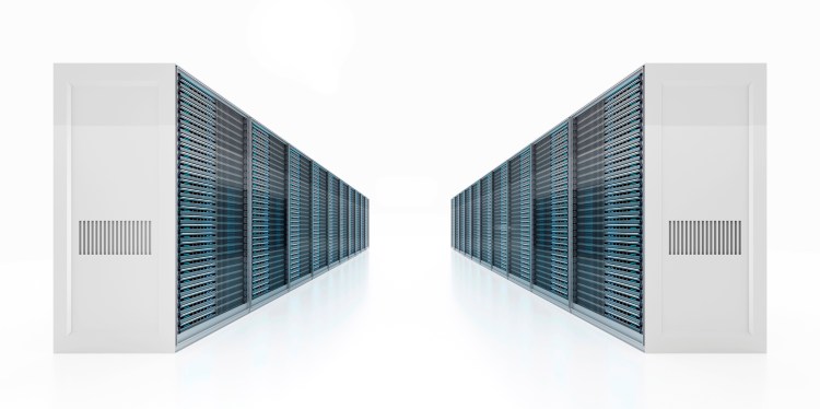Illustration of server racks