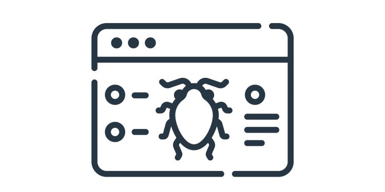 Bug icon vector