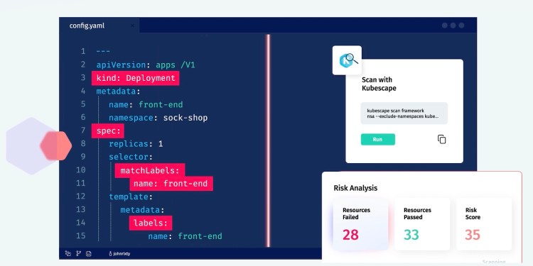 Armo's Kubescape scanning tool is among the new technologies available for securing Kubernetes environments. 