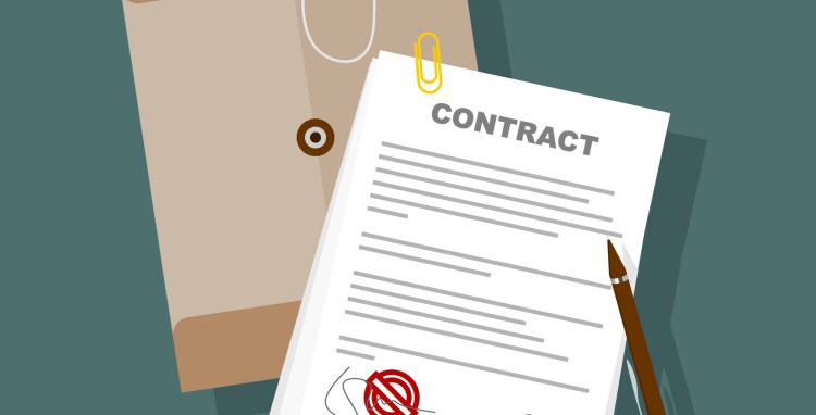  Document with a signature. 