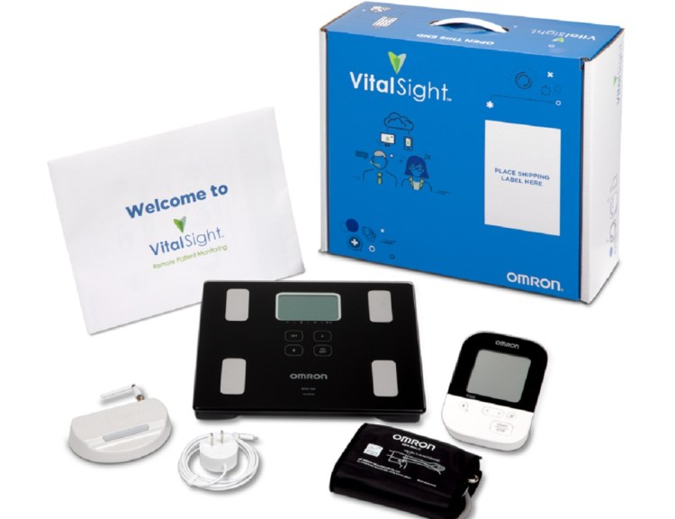 Omron Healthcare's VitalSight Kit for remote heart monitoring.