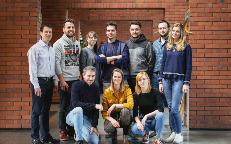Stonly's team, with cofounder David Rostan on the left