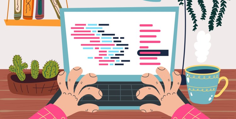 Computer programmer illustration
