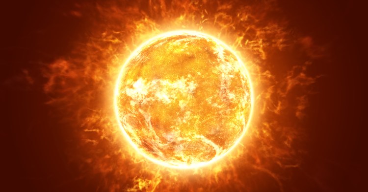 Hot Fiery Sun Concept