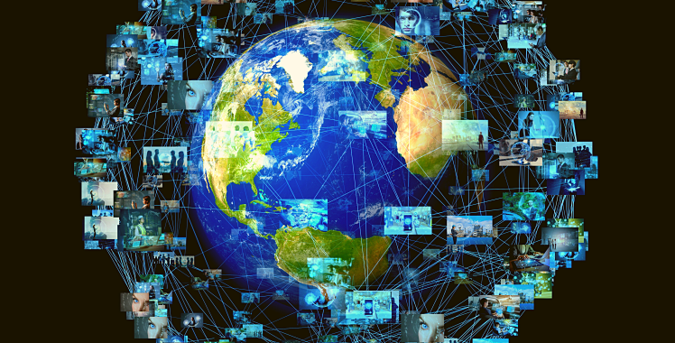 Web3 social networks around the world concept