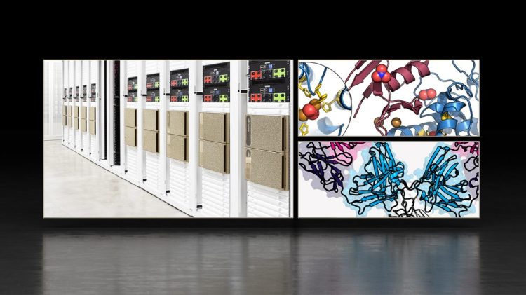 image of the Nvidia Cambridge One Supercomputer used for medical research.
