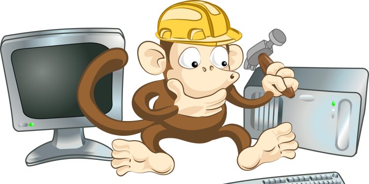 Monkey worker with chaos likely to ensue 