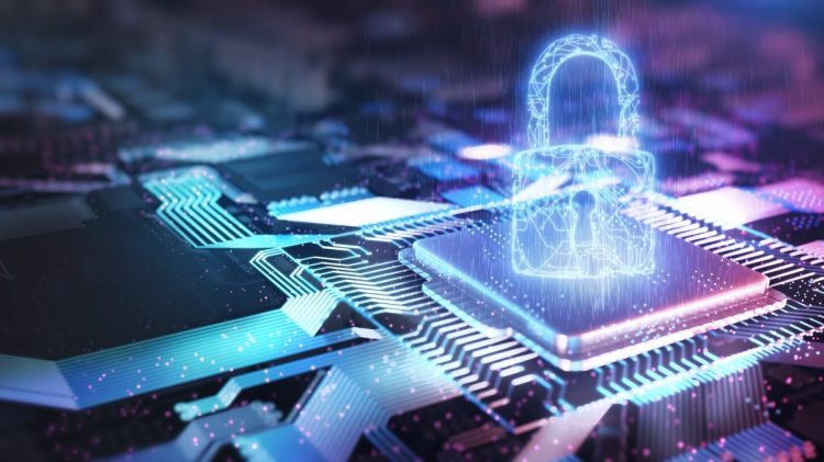 Security padlock operating on the electronic circuit CPU
