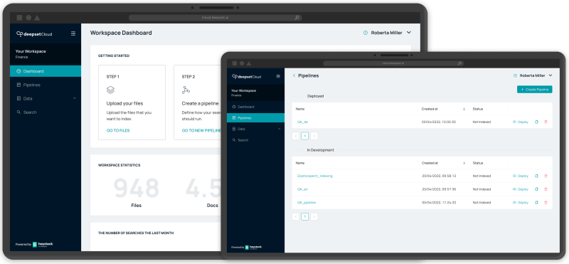 Deepset Cloud interface