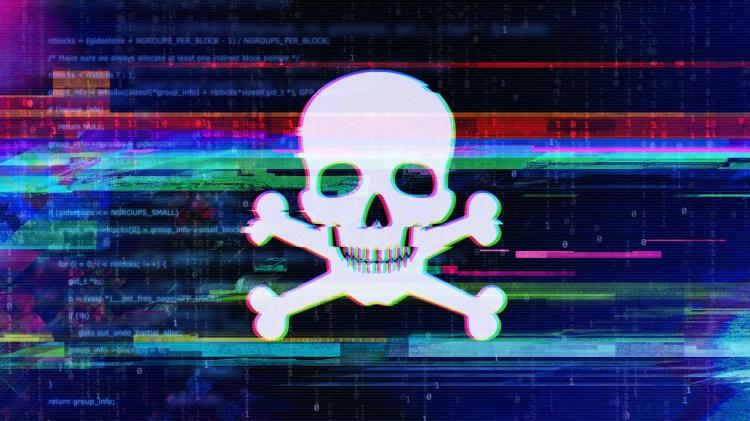 Jolly Roger - glitch malware concept