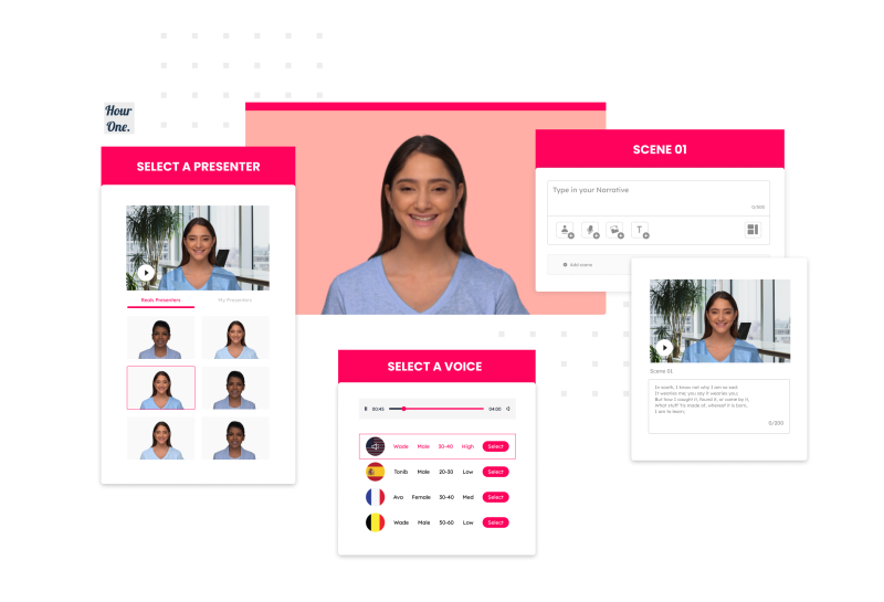Hour One's self-service platform enables businesses to quickly and automatically create human-led video and full-fledged avatars. 