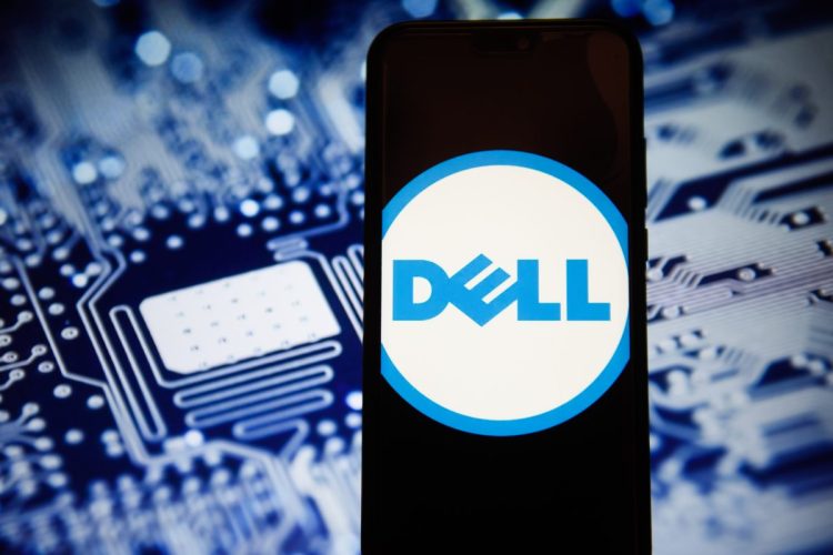 Dell Logo Is Seen On An Android Mobile Phone