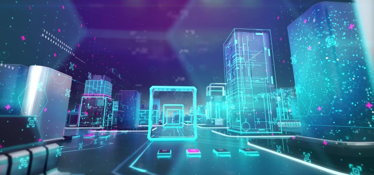 Digital city, diversity of business, technology and internet concept