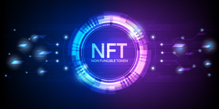 Futuristic User Interface HUD, NFT text with circuit line. NFT and creator concept
