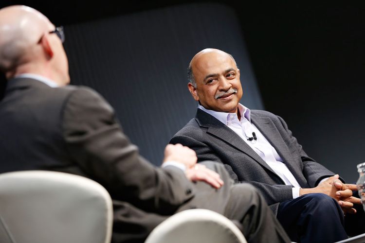 NEW YORK, NY - JUNE 16:  WIRED senior staff writer Cade Metz (L) and SVP and Director at IBM Research Arvind Krishna speak on stage during the 2016 Wired Business Conference on June 16, 2016 in New York City.  (Photo by Brian Ach/Getty Images for Wired)