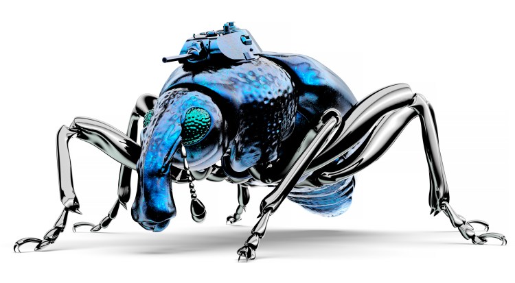 electronic computer bug concept
