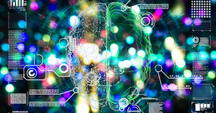 Futuristic  Artificial Intelligence Circuitry Close Up illustration
