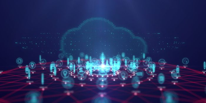 Cloud computing technology and internet of Things concept,Big data and connection technology