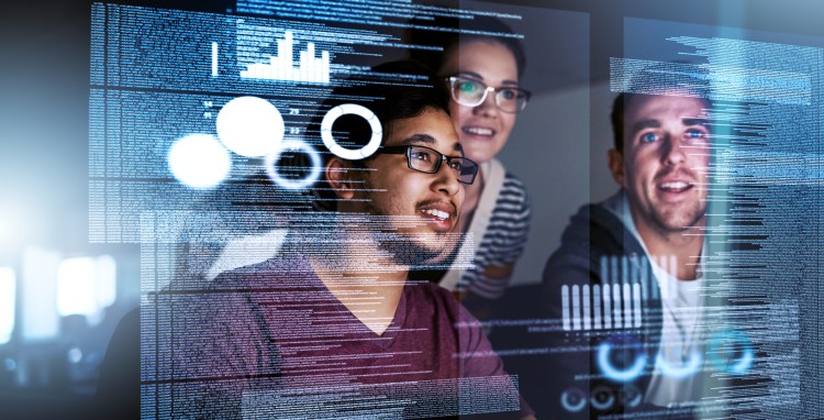 Cropped shot of computer programmers working on new code