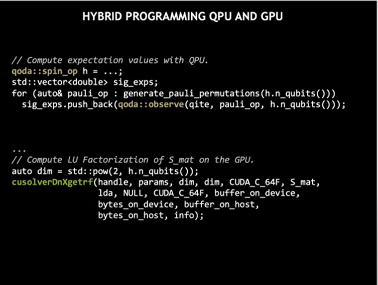 Hybrid coding example with 